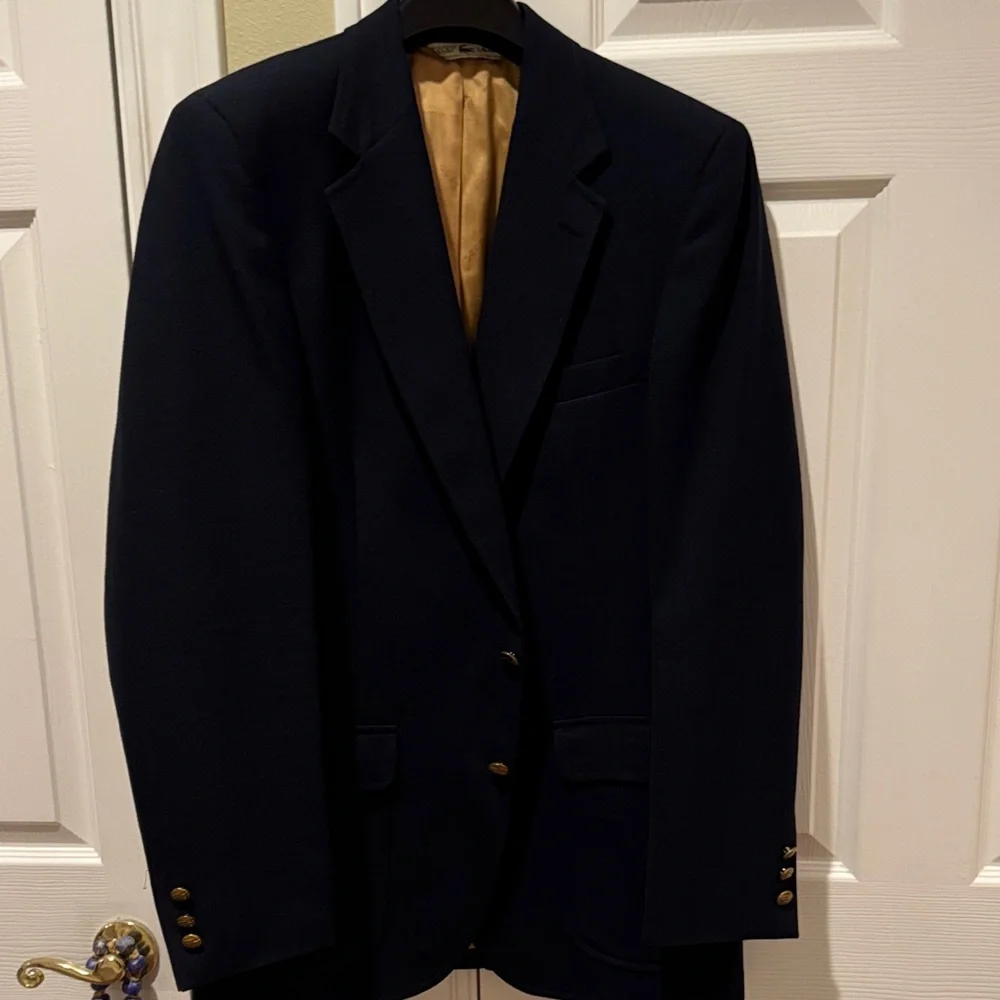 Vintage 1980s Izod Lacoste Classic Navy Blazer - Picture 2 of 9